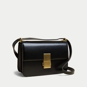 Mark & Spencer Black  Faux Leather Cross Body Bag